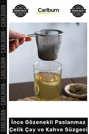 #Süzgeç Mikro Filtre Ergonomik Kupa Demlik İnce Gözenekli Paslanmaz Çelik Çay Kahve Süzgeci