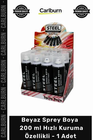 #SpreyBoya Akrilik Kapatıcı Ahşap Metal Plastik Beyaz Sprey Boya 200 ml Hızlı Kuruma Özellikli