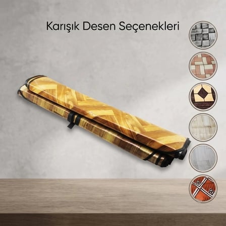 Özel Üretim Isıya Dayanıklı Leke Tutmaz Zemin Koruyucu Soba Muşambası 100x115 cm Biyeli Kenar