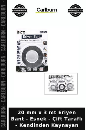 Özel Üretim Tesisat Onarım 20 mm x 3 mt Eriyen Bant - Esnek - Çift Taraflı - Kendinden Kaynayan