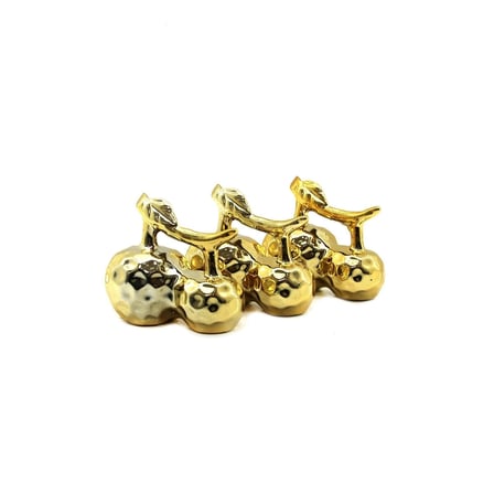 Özel Üretim Dekoratif Lüks Modern Gold Çift Elma Tasarımlı Büyük Boy Biblo Seramik Parlak Altın