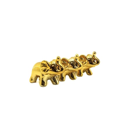Özel Üretim Modern Gold Dekoratif Şık Obje Fil Tasarımlı Küçük Biblo Seramik Parlak Altın Süs