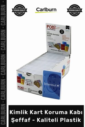 Özel Üretim Dayanıklı Esnek Koruyucu Kılıf Şık Kimlik Kart Koruma Kabı Şeffaf Kaliteli Plastik