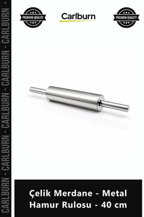 Özel Üretim Profesyonel Hijyenik Paslanmaz Hamur Açma Çelik Merdane Metal Hamur Rulosu 40 cm