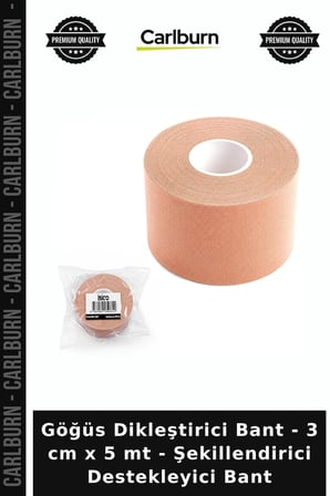 Özel Üretim Toparlayıcı Göğüs Dikleştirici Bant - 3 cm x 5 mt - Şekillendirici Destekleyici Bant