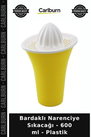 Özel Üretim Pratik Mutfak Kahvaltı Taze Sıkacak Bardaklı Narenciye Sıkacağı - 600 ml - Plastik