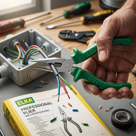 Özel Üretim El Aleti Tamirat Atölye Hobi 6 inç Kargaburun Pense - 160 mm - Yeşil Saplı