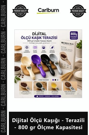 #HassasTartı Hassas Tartı Mutfak Gereçleri Dijital Ölçü Kaşığı Terazili 800 gr Ölçme Kapasitesi