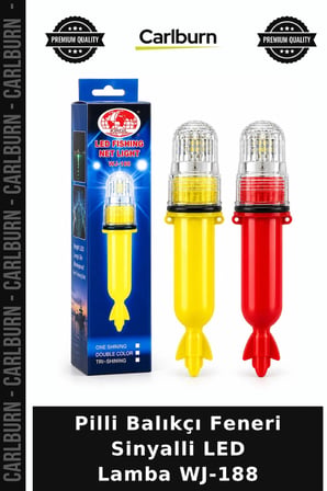 Özel Üretim Gece Avcılığı Ağ Işığı Pilli Balıkçı Feneri - Sinyalli LED Lamba - 15 LED - Su Geçirmez