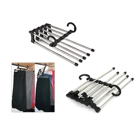 Özel Üretim Dolap Düzenleyici Fonksiyonel Paslanmaz Sağlam Krom Metal Hareketli Pantolon Askılığı 5