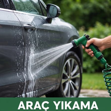 Özel Üretim Bahçe Sulama Esnek Dayanıklı Otomatik 15 Metre Su Hortumu Spiral Fonksiyonel Hafif