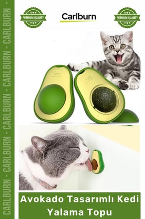 #Petshop Kedi Otu Topu Doğal Diş Temizleyici Sağlıklı Eğitici Avokado Tasarımlı Kedi Yalama Topu