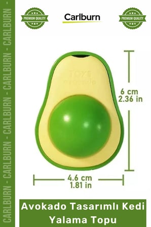 #Petshop Kedi Otu Topu Doğal Diş Temizleyici Sağlıklı Eğitici Avokado Tasarımlı Kedi Yalama Topu