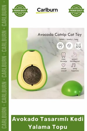 #Petshop Kedi Otu Topu Doğal Diş Temizleyici Sağlıklı Eğitici Avokado Tasarımlı Kedi Yalama Topu