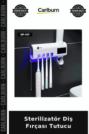 Özel Seri Sterilizatör Diş Fırçası Tutucu Düzenleyici Banyo Donanımı Pratik Aparat