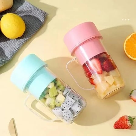 Özel Üretim USB Şarjlı 420ml Elektrikli Mini Meyve Sıkacağı Mikser Taşınabilir Pipetli Bardak Blende