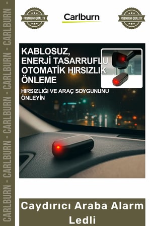 #Alarm Güneş Enerjili Solar Sahte Güvenlik Uyarı Kırmızı Flaşör Işık Caydırıcı Araba Alarm Ledli