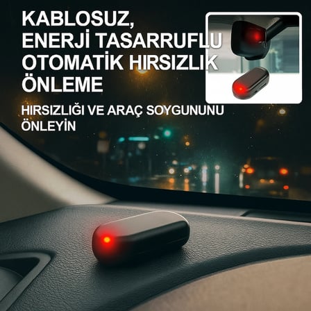 #Alarm Güneş Enerjili Solar Sahte Güvenlik Uyarı Kırmızı Flaşör Işık Caydırıcı Araba Alarm Ledli