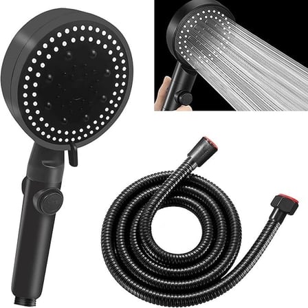 Özel Üretim Su Tasarruflu Esnek Hortumlu Banyo Pratik Duş Başlığı Seti 5 Mod