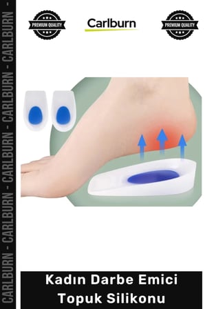 Özel Üretim Yumuşak Konfor Pedi Mavi Destekli Ergonomik Yastıklama Kadın Darbe Emici Topuk Silikonu