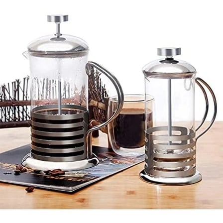 PASLANMAZ ÇELİK GÖVDELİ FRENCH PRESS KAHVE VE ÇAY DEMLEME APARATI Ev Aleti Pratik Mutfak Sunum Ürünü