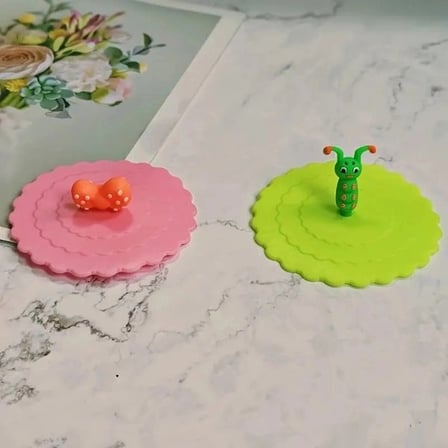 Özel Üretim Figürlü Esnek Renkli Pratik Dekoratif Silikon Bardak Kapağı