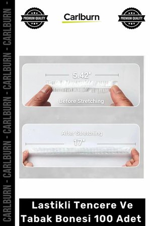 #TabakBone Tazelik Koruma Gıda Saklama Pratik Kapak Lastikli Tencere Tabak Bonesi 100 Adet 20cm