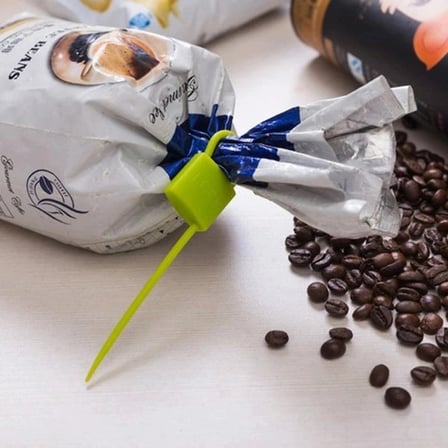 Kilit Şeklinde Silikon Kablo ve Poşet Bağlama Aparatı 3'lü Gıda Uyumlu Kolay Kullanım Pratik Araç