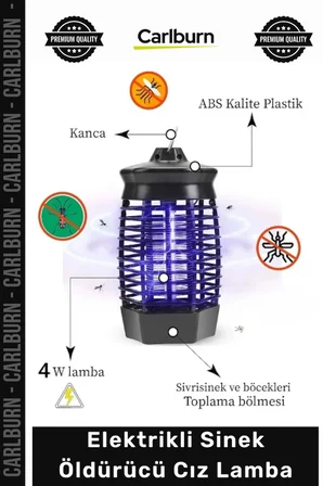 Özel Üretim Led Uv Mor İşık Teknolojili Profesyonel Taşınabilir Elektrikli Sinek Öldürücü Cız Lamba