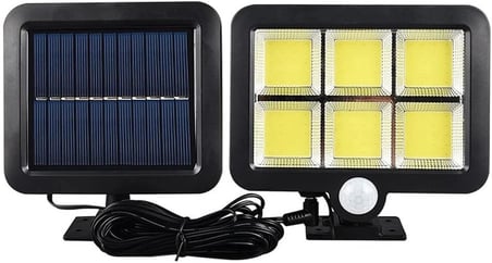 Özel Üretim Dış Mekan Güneş Enerjili 120 Cob Led Solar Panelli 3 Modlu Duvar Lambası