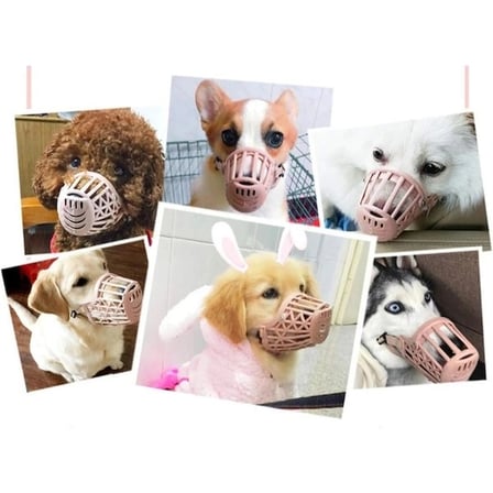 Özel Üretim Dayanıklı Plastik Ayarlanabilir Kayış Konforlu Güvenli Köpek Koruma Ağızlığı 7'li Set
