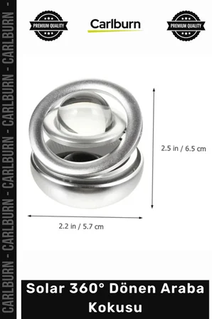 #OtoKoku Güneş Enerjili Kristal Küre 3D Galaksi Tasarım Dekoratif Solar 360° Dönen Araba Kokusu