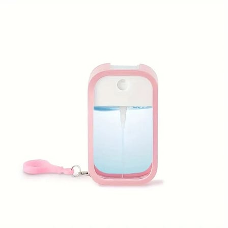 Özel Üretim 45 ml Plastik Parfüm Alkol Dezenfektan Cep Boy Silikon Kılıflı Anahtarlıklı Sprey Şişesi