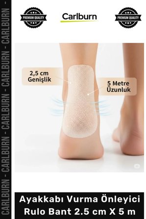 Özel Üretim Topuk Koruyucu Konforlu Esnek Ayak Sağlığı Ayakkabı Vurma Önleyici Rulo Bant 25 cm X 5 m