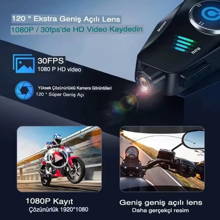1080P HD Bluetooth Intercom Gürültü Engelleme Su Geçirmez Q28 Kameralı Motosiklet Kask Kulaklığı