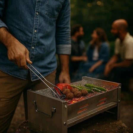 Katlanabilir Mangal Pratik Ocak Piknik Ekipmanı Bahçe Keyfi