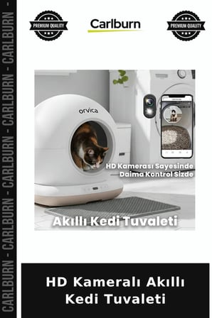 Özel Üretim Otomatik Wi-Fi Hijyenik Geniş Hacimli HD Kameralı Akıllı Kedi Tuvaleti