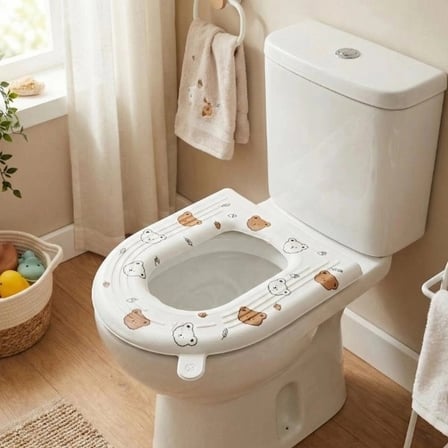 Özel Üretim Banyo Konforlu Dekoratif Pratik Yumuşak Desenli Klozet Oturak Kılıfı