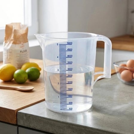 Özel Üretim Şeffaf Mutfak Profesyonel Geniş Hacimli Ergonomik 5 Litre Ölçü Kabı