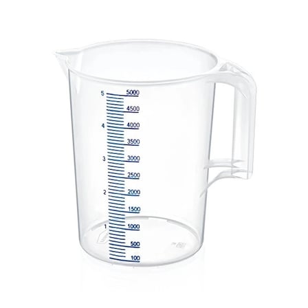 Özel Üretim Şeffaf Mutfak Profesyonel Geniş Hacimli Ergonomik 5 Litre Ölçü Kabı