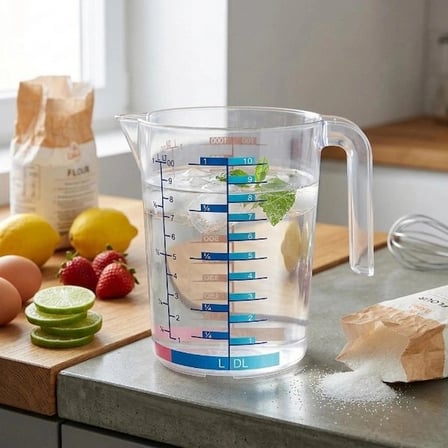 Özel Üretim Mutfak Pratik Şeffaf Fonksiyonel 1 Litre Multi Ölçü Kabı