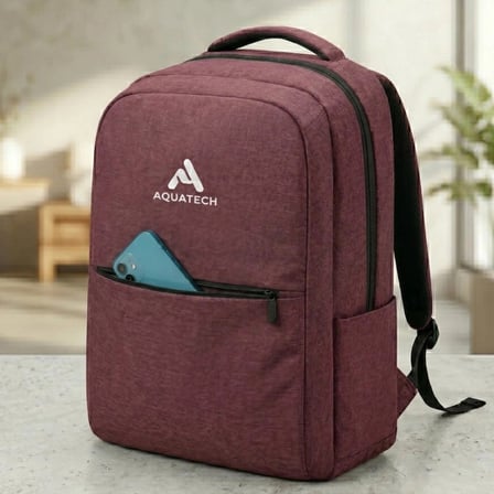 Özel Üretim Laptop Okul Günlük Bilgisayar Sırt Çantası - Bordo - İç Bölmeli - Organizer Cepli