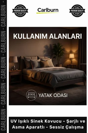 Özel Üretim Portatif Kamp Mor İşık Şarjlı Asma Aparatlı Sessiz Çalışma Uv İşıklı Sinek Kovucu