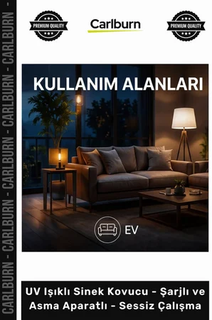 Özel Üretim Portatif Kamp Mor İşık Şarjlı Asma Aparatlı Sessiz Çalışma Uv İşıklı Sinek Kovucu