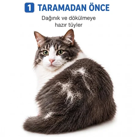 Özel Üretim Profesyonel Ergonomik Kedi Köpek Tarağı Evcil Hayvan Tüy Toplama Tarağı Metal Uçlu