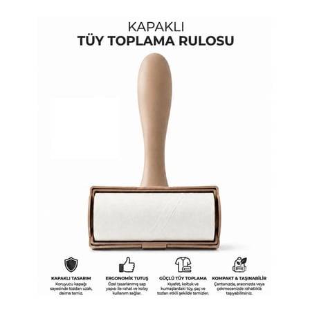 Özel Üretim Kıyafet Koltuk Temizleme Pratik Tüy Toplama Rulosu Kapaklı Ergonomik Taşınabilir