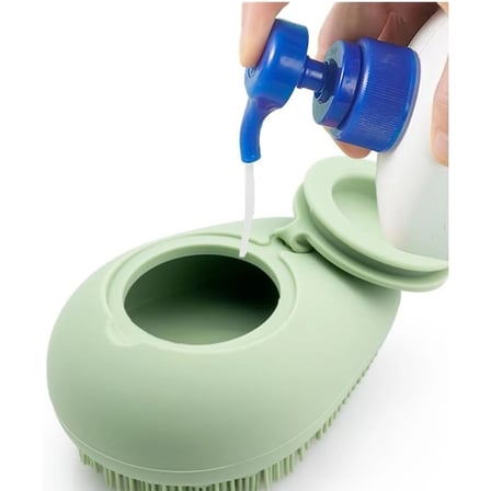 Özel Üretim Banyo Hijyenik Hazneli Silikon Duş Masaj Lifi Askı Kulplu Yumuşak Silikon Kıllar