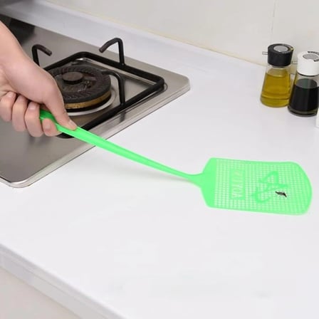 Özel Üretim Esnek Dayanıklı Ergonomik Uzun Saplı Kaliteli Hafif Plastik Sinek Raketi Sinek Şaplağı