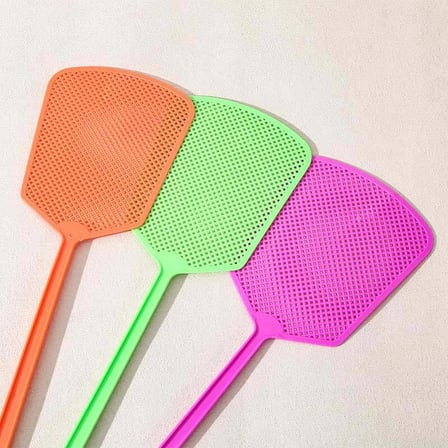 Özel Üretim Esnek Dayanıklı Ergonomik Uzun Saplı Kaliteli Hafif Plastik Sinek Raketi Sinek Şaplağı