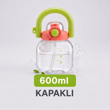 Özel Üretim Fitness Karıştırıcı Toplu Sporcu Matarası 600 ml BPA İçermez Sızdırmaz Kapaklı